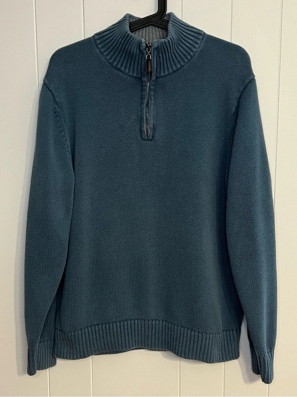 L.L. Bean 100% Cotton Knit Quarter-Zip‎ Sweater Size M